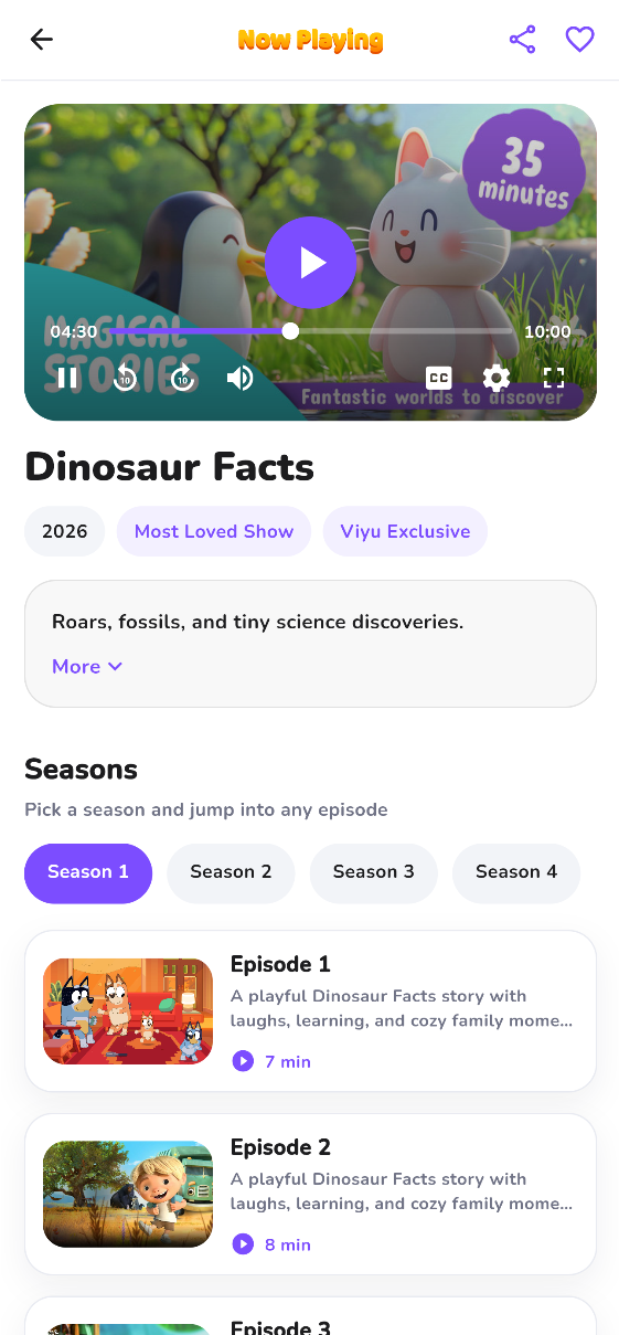 Viyu Play — Kids Learning & Entertainment App screenshot 3